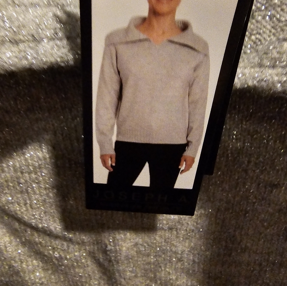 Joseph A Nwt Sweater For Women Heather Gray Sparkle Size Xl — image 5 of 7